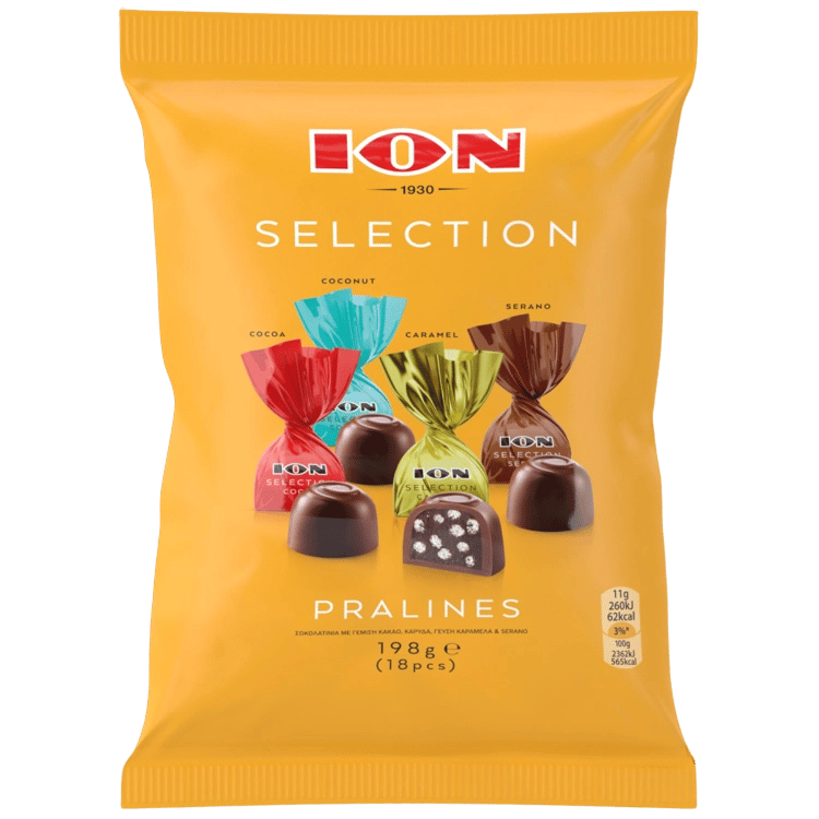 Selection Pralines (198g) ION von ION bei Araxxon - Hochwertiges griechisches Produkt. Selection Pralines (198g) ION από ION στο Araxxon - Αυθεντικό ελληνικό προϊόν.